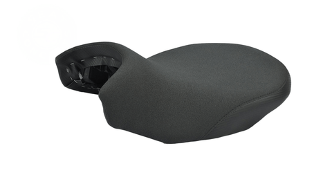 (2013+) R1200GSA R1250GSA *Low Comfort* [Front Complete + Rear Kit GSA ONLY] (Black Carbon Fiber Sides / Black Semi-Grip Top) {Black Stitching} - Seat Concepts